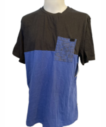 Marc Eckō Color Block Men&#39;s Crew Neck Tee Shirt Royal Blue/Black XL NWT - $16.93 CAD