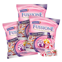 Colombina Fussione Creamy Delight Hard Candy Rich Cream Flavors - Blackberry, Pe - £9.36 GBP