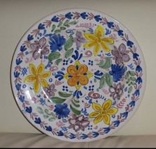 Vintage Ceramic Wall Plate El Puente Del Arzobispo, Toledo Spain 12 1/8&quot; - £37.92 GBP
