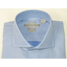 Men's Dress Shirt Christopher Lena 100% Cotton Wrinkle Free C507RSSR Blue Slim image 3