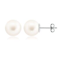 ANGARA Freshwater Pearl Solitaire Stud Earrings in Silver for Women (12mm) - $174.49+