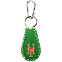MLB New York Mets Green Leather Seamed Keychain with Carabiner by GameWear - £18.87 GBP