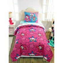 LOL Surprise Kids Bedding Reversible Comforter Sham Set Children Pink Bl... - $904.94 MXN