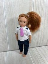 Battat Lori Our Generation Joanna mini 6.5” pilot doll red strawberry blond hair - £4.88 GBP