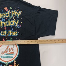 Gildan Heavy Cotton AVI RESORT BIRTHDAY Men's Blue Cotton Graphic T-Shirt Sz XL image 7