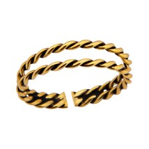 Gold Plated Two Twisted Straps 925 Silver Toe Ring - £11.67 GBP