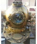 Vintage 18 Inch Diving Helmet Us Navy Mark V Original Antique Divers Helmet - $223.80 CAD