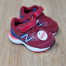 New Balance Toddler Shoes Sz 2W Red Sneakers Hook &amp; Loop  - £23.79 GBP