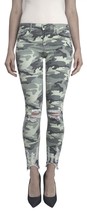 Tractr Blu Camo Skinny Jeans with Knee &amp; Hem Destruction Size 29 - £23.68 GBP