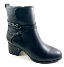 Anne Klein Makanda Black Block Mid Heel Ankle Bootie - $80.10