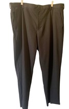 Van Heusen Flex Dress Slacks Mens Pleated Front Pants 42 x 30 Black - £12.55 GBP
