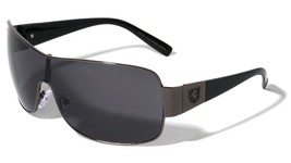 Dweebzilla Sport One Piece Shield Lens Aviator Wrap Around Sunglasses (Black &amp; G - £13.27 GBP