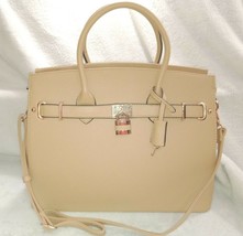 Dasein Lrg Women VEGAN LEATHER Handbag  Purse Ladies Shoulder Bag tan **Read - £32.52 GBP