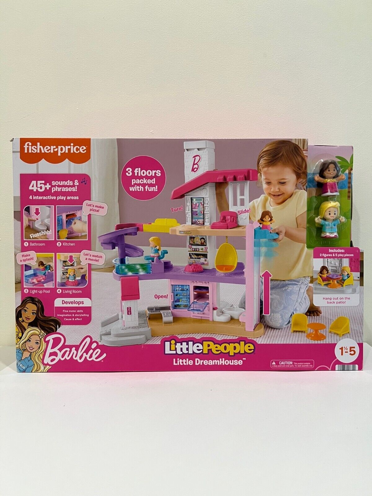 New Fisher Price Little People Barbie Dreamhouse Interactive Playset - £103.29 GBP
