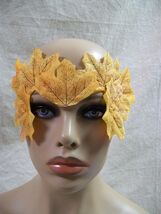 Yellow Leaf Eye Mask Forest Nymph Masquerade Mother Nature Dryad Autumn ... - $13.80 CAD