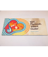 1970 PLYMOUTH VALIANT DUSTER OPERATORS MANUAL - $18.40 CAD