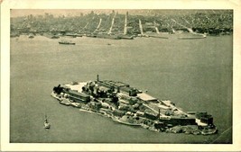 Alcatraz Island Aerial View San Francisco Bay CA UNP JC Bardell Postcard UNP - £2.33 GBP