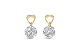 Elegant 14k Yellow Gold Round-cut Diamond Earrings with Stunning Clarity - $1,216.00