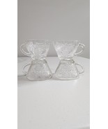 4 Anchor Hocking Glass Grape Leaf Punch Cups 2.25&quot;T, 3.5&quot;D Excellent Cond - $24.69 CAD