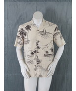 Royal Creations Hawaiian Shirt - Featuring Sketch Graphics - Men&#39;s Medium  - £36.14 GBP
