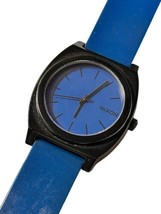 Nixon Minimal Time Teller Quartz Analog Polycarbonate 100M Watch Blue Face - $57.00