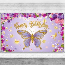 Butterfly Birthday Party Decorations Supplies Butterfly Backdrop Butterfly Decor - £18.09 GBP