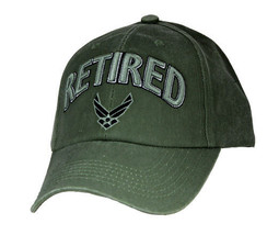 Air Force Retired 3-D Logo Od Olive Military Hat Cap - £26.98 GBP