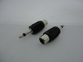 2Pcs Set 3.5mm Mono Audio Male to RCA Female Port Plug Adapter Converter... - £9.10 GBP