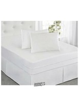 All-In-One Mattress Protector White Twin Waterproof and Stain Resistant - £21.29 GBP