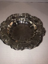 Vintage silver plated serving Plate 7.5 Inches (1 Plate ) Floral - $26.73