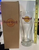 Hard Rock Cafe LAS VEGAS 8.5&quot; PILSNER GLASS w/ Classic HRC Logo GLASSWAR... - $275.63 MXN