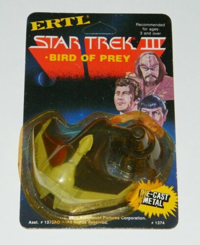 Star Trek III Movie Klingon Bird of Prey ERTL Die-Cast Toy 1985 LOOSE BLISTER - $13.54