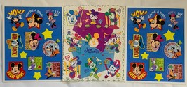 3 Sheets VINTAGE Disney Stickers  Mickey &amp; Minnie Donald Pluto + BONUS - $9.90