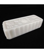 VTG Westmoreland White Milk Glass Butter Dish Cover Only Paneled Grape S... - $13.70 CAD