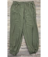 American Eagle Cropped Pants Large Summer Lightweight Green Relaxed-Fit ... - £13.29 GBP