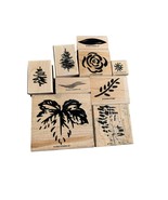 Stampin Up Rubber Stamp Set - Floral &amp; Leaf Designs 9 Pieces Crafting &amp; ... - $9.77