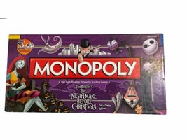Monopoly Nightmare Before Christmas Collector&#39;s Edition Board Game. Pewt... - £22.61 GBP