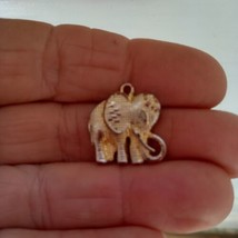 Lilly Pulitzer elephant charm, gold tone, 3/4&quot;, signed on back - £11.78 GBP