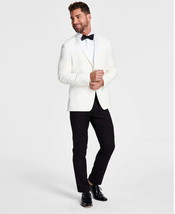Ralph Lauren Men&#39;s Reg-Fit Wool-Blend Shawl Collar Dinner Jacket Off White-44R - £80.17 GBP