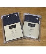 Bloomingdales at Home Navy Nathaniel Pillowcases 100% Cotton With Attach... - $728.56 MXN