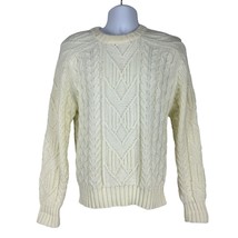 Iron Wood Trading Company Men&#39;s Crew Neck Cable Knit Sweater Size S - £14.74 GBP