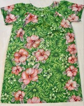 Sears Vintage Floral House Dress/Mumu With Pocket Size M~Green,Pink,Whit... - £21.74 GBP