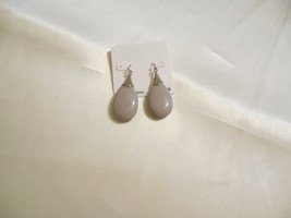 Alfani 2-1/4&quot; Silver Tone Grey Teardrop Dangle Drop Fish Hook Earrings S196 - £9.99 GBP