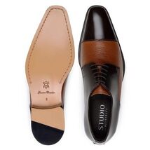 Belvedere Studio Alexander Genuine Italian Deerskin Derby Brown / Tan image 2