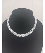 Vintage Monet White Enamel Lacework Choker Necklace 14&quot; - $673.35 MXN