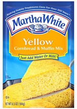 2  BAGS 6.5oz YELLOW CORNBREAD MUFFIN MIX Southern Corn Bread Martha Whi... - $28.12