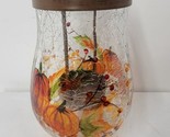 Yankee Candle Glass Harvest Pumpkin Autumn Fall Tealight Candle Holder 1... - $14.15