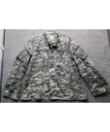Men&#39;s Army Jacket Large Multi Camouflage Shoulder Pockets Hook &amp; Loop In... - $39.43 CAD