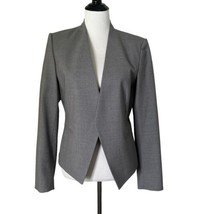 Theory Women&#39;s Open Front Blazer Jacket Gray Wool Lanai Suit Size 12 - £93.48 GBP