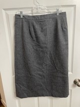 Pendleton Skirt Size 12-14  Women&#39;s Ladies Pencil Gray Vintage 100% Virgin Wool - £14.90 GBP